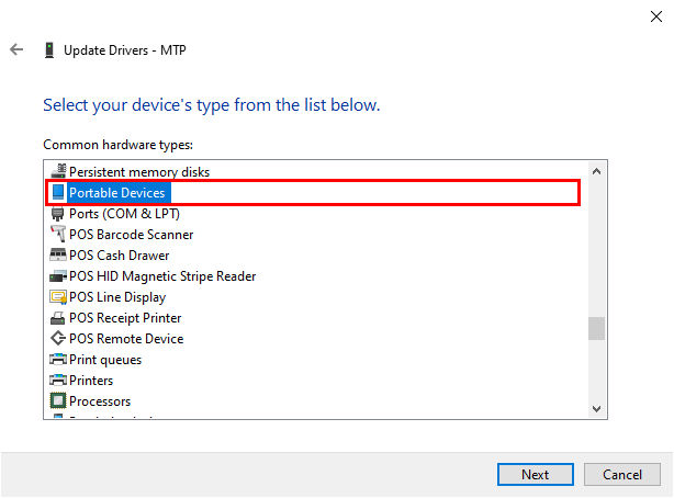 MTP driver installation on Windows | In/Out